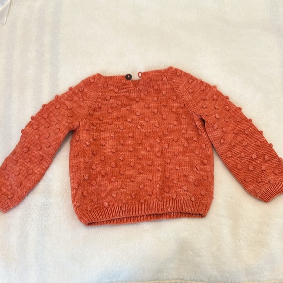 NWOT Misha and Puff Cotton Popcorn Sweater, Melon, 3-4T - Picture 4 of 5